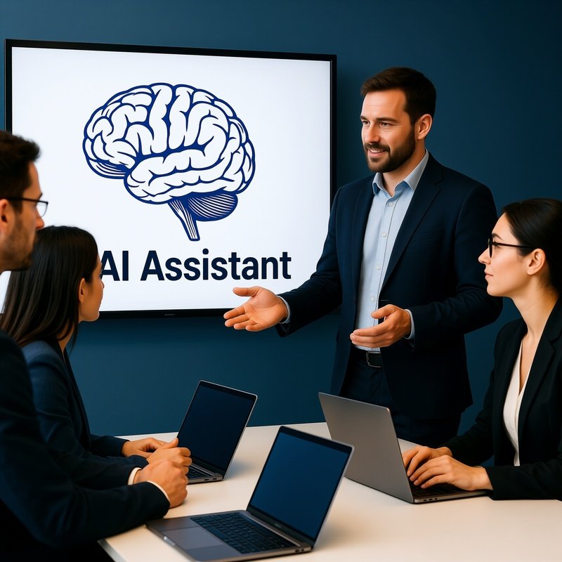 A Presentation On Ai Assistant In A Professional Setting Ai