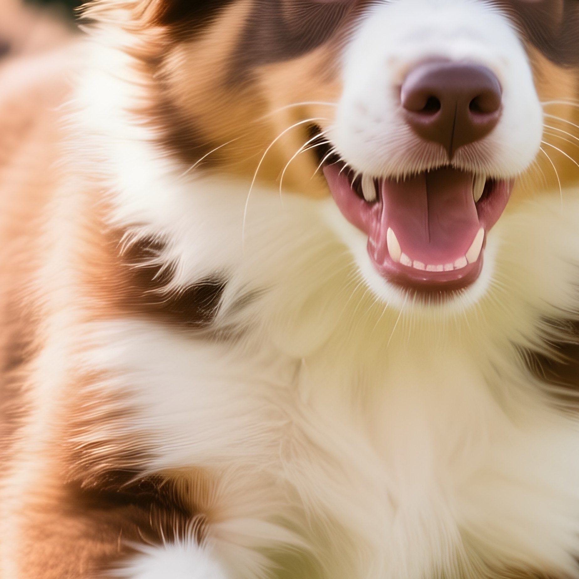 A Puppy Australian Shepherd Playing Outdoors - Full Resolution Quality Preview