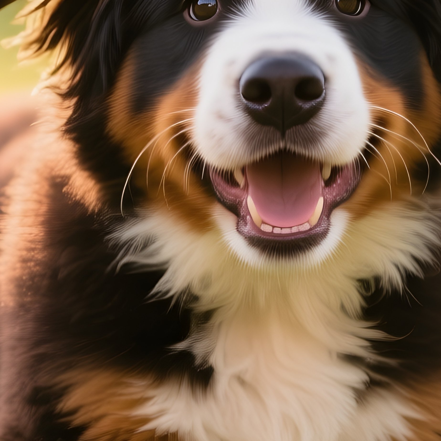 A Puppy Bernese Mountain Dog Playing Outdoors - Full Resolution Quality Preview