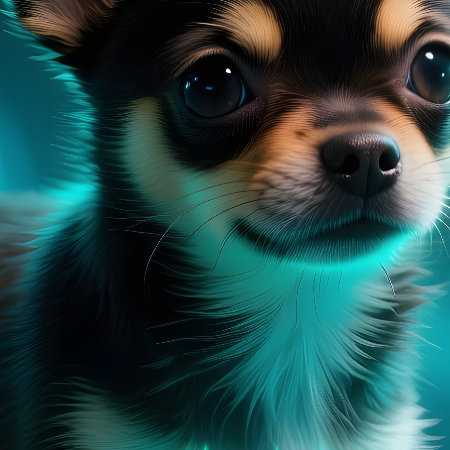 A Puppy Chihuahua In Science Fiction Setting - Full Resolution Quality Preview
