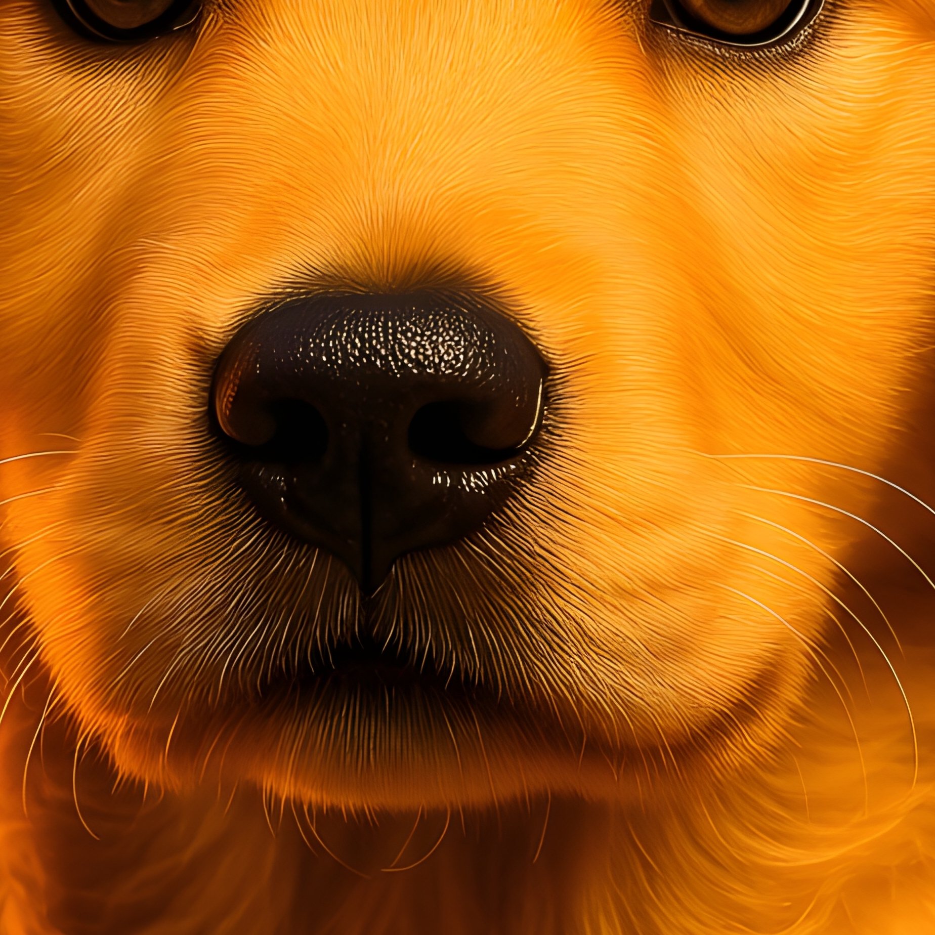 A Puppy Golden Retriever In Digital Art - Full Resolution Quality Preview