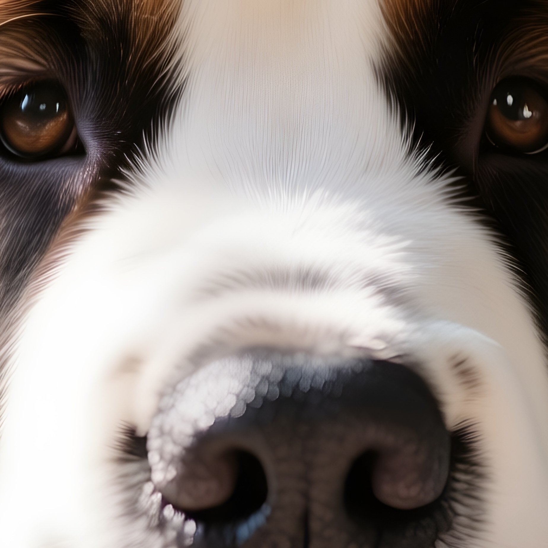 A Puppy Saint Bernard On A Peaceful Morning - Full Resolution Quality Preview