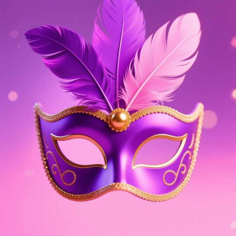 A Purple Masquerade Mask Masquerade Mask