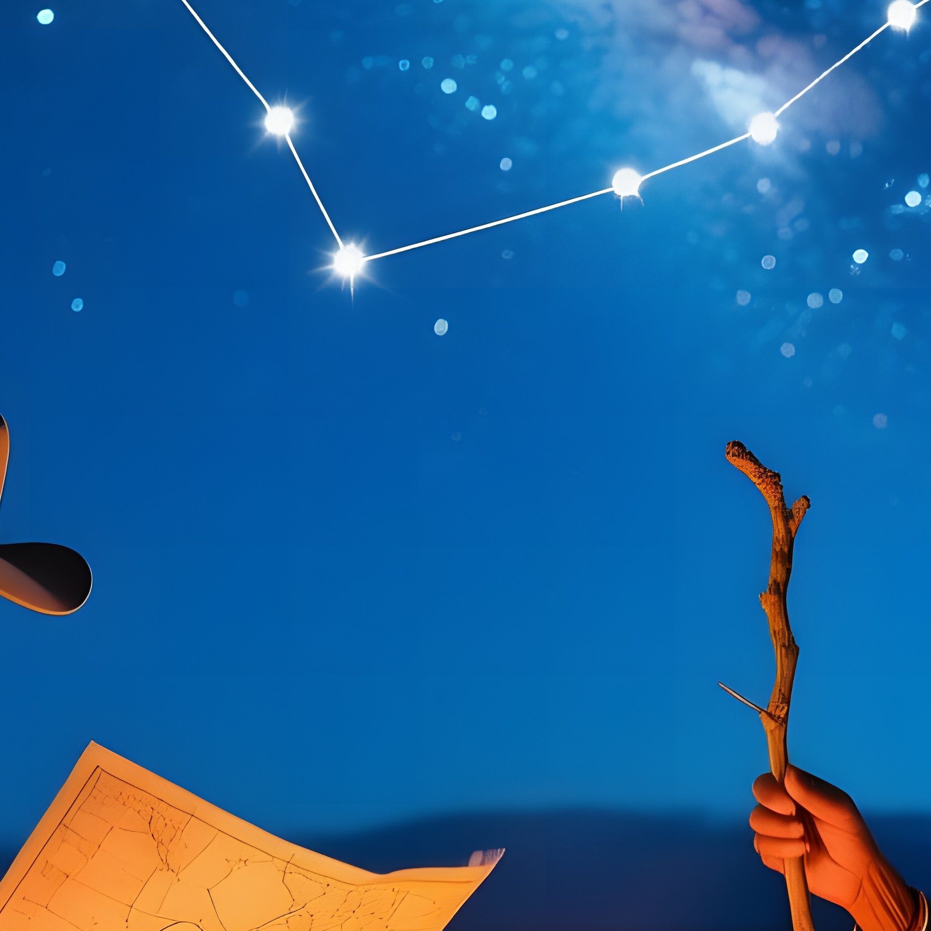 A Quiet Night By A Crackling Campfire In A High Desert Stars Blazing Overhead A Cowboy Reads A - Full Resolution Quality Preview