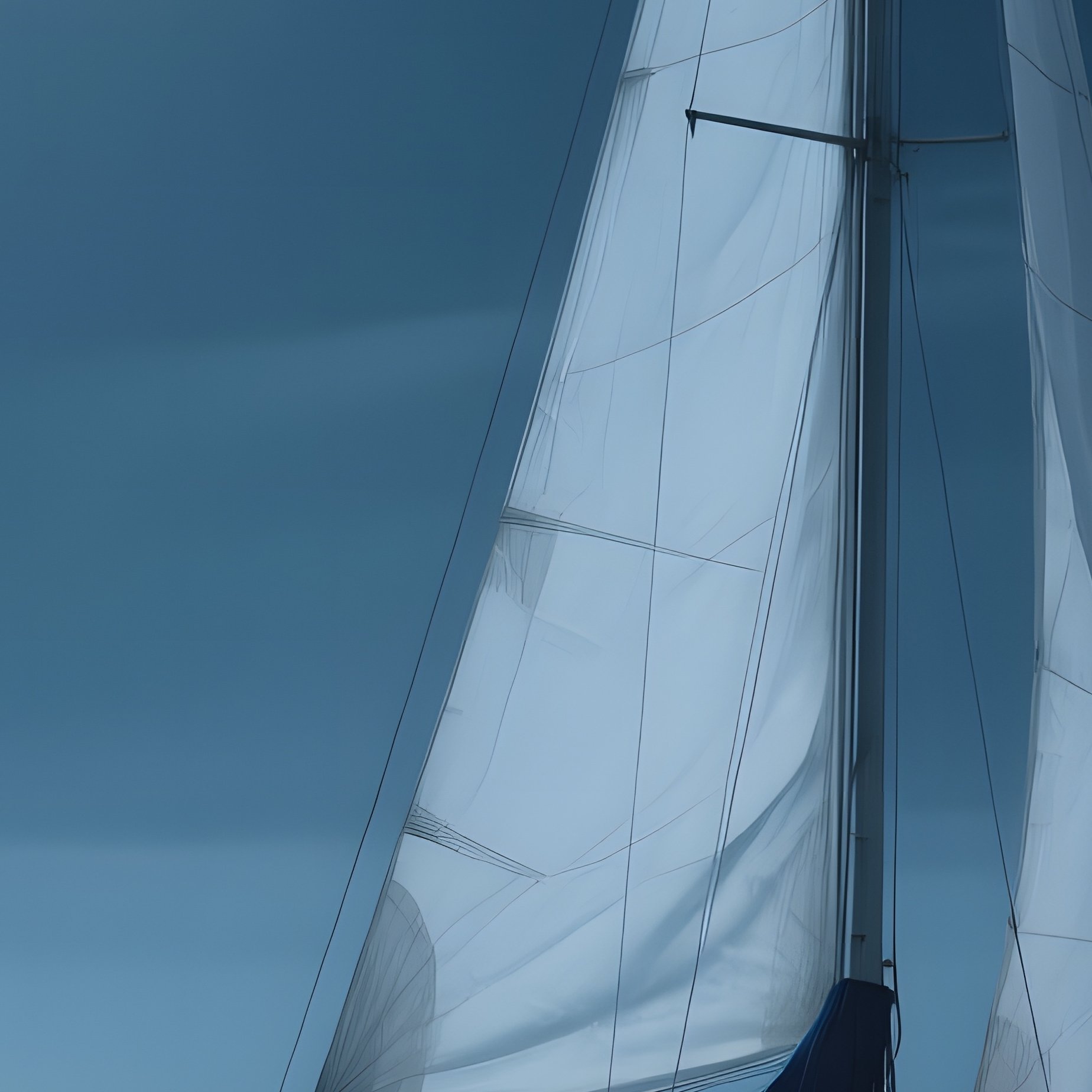 A Quiet Night Scene Of A Small Sailboat Anchored Under A Full Moon, Silver Light Shimmering On Calm - Full Resolution Quality Preview