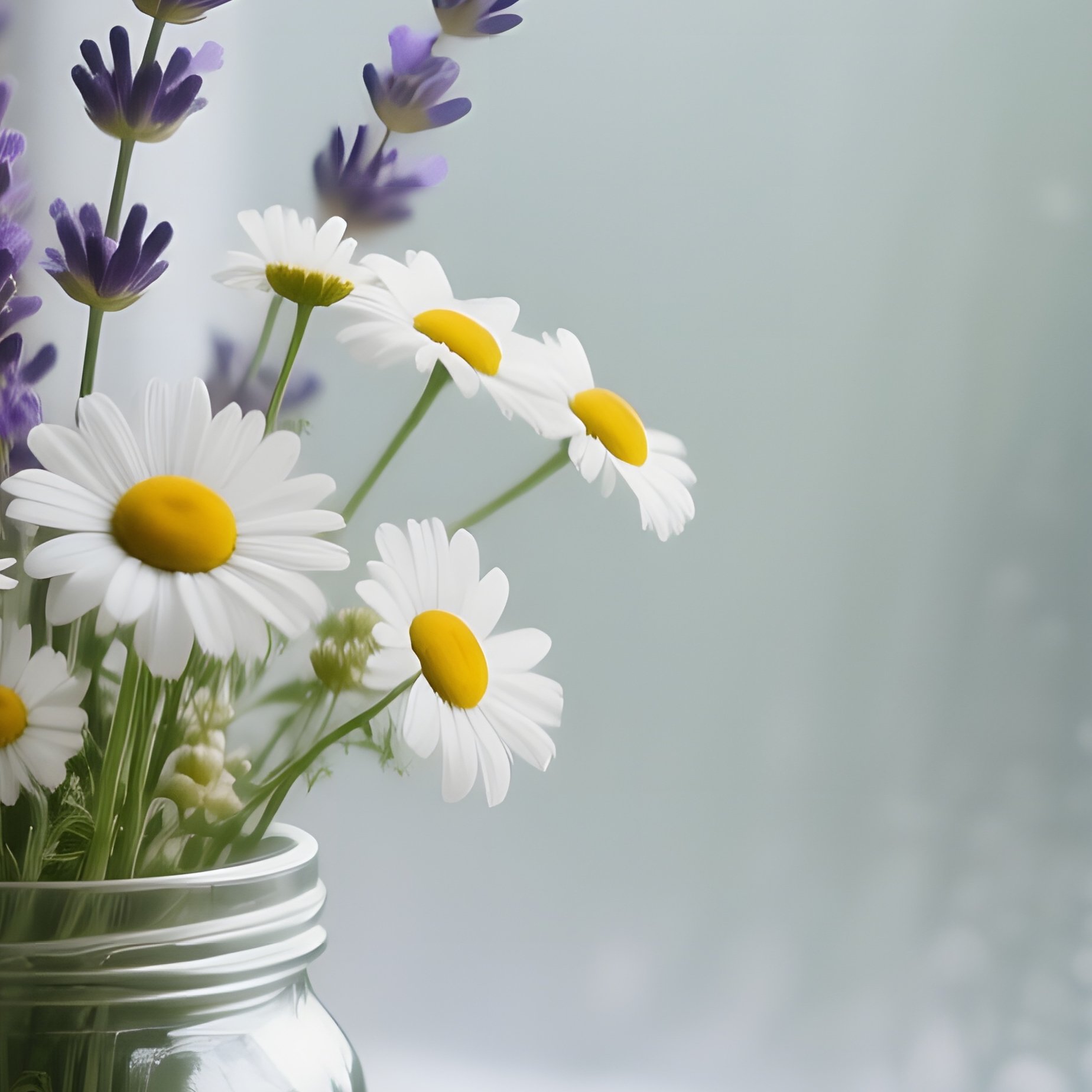 A Quiet Reading Nook Beside A Rain‑Spattered Window, Where A Small Glass Jar Holds A Calming - Full Resolution Quality Preview