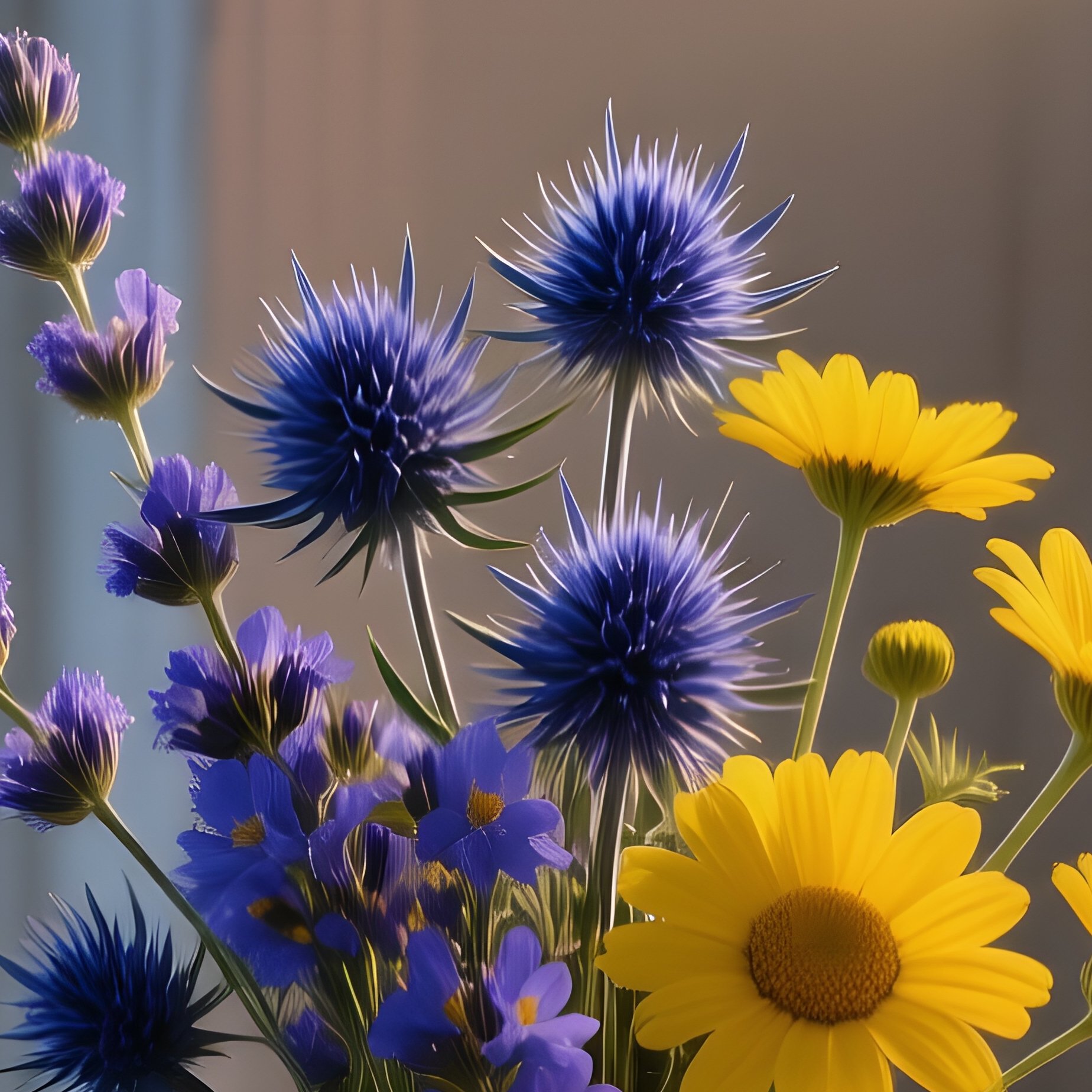 A Quiet Seaside Lighthouse Interior, Where A Small Glass Jar Holds A Bright Bouquet Of Sea - Full Resolution Quality Preview