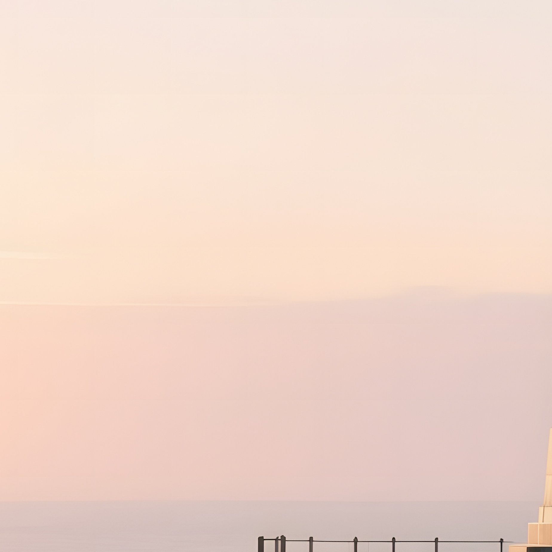 A Quiet Seaside Pier At Sunrise With A Smooth Basalt Lighthouse Statue Guiding The Morning Light - Full Resolution Quality Preview