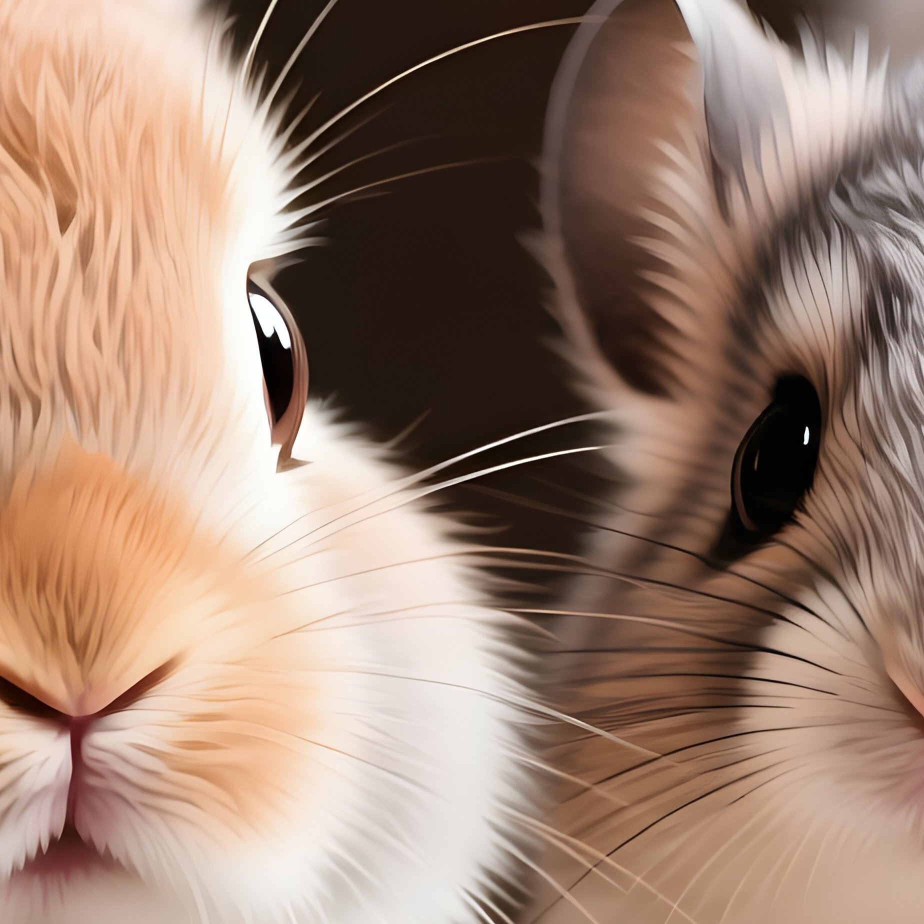 A Rabbit Chinchilla Portrait In Digital Art - Full Resolution Quality Preview