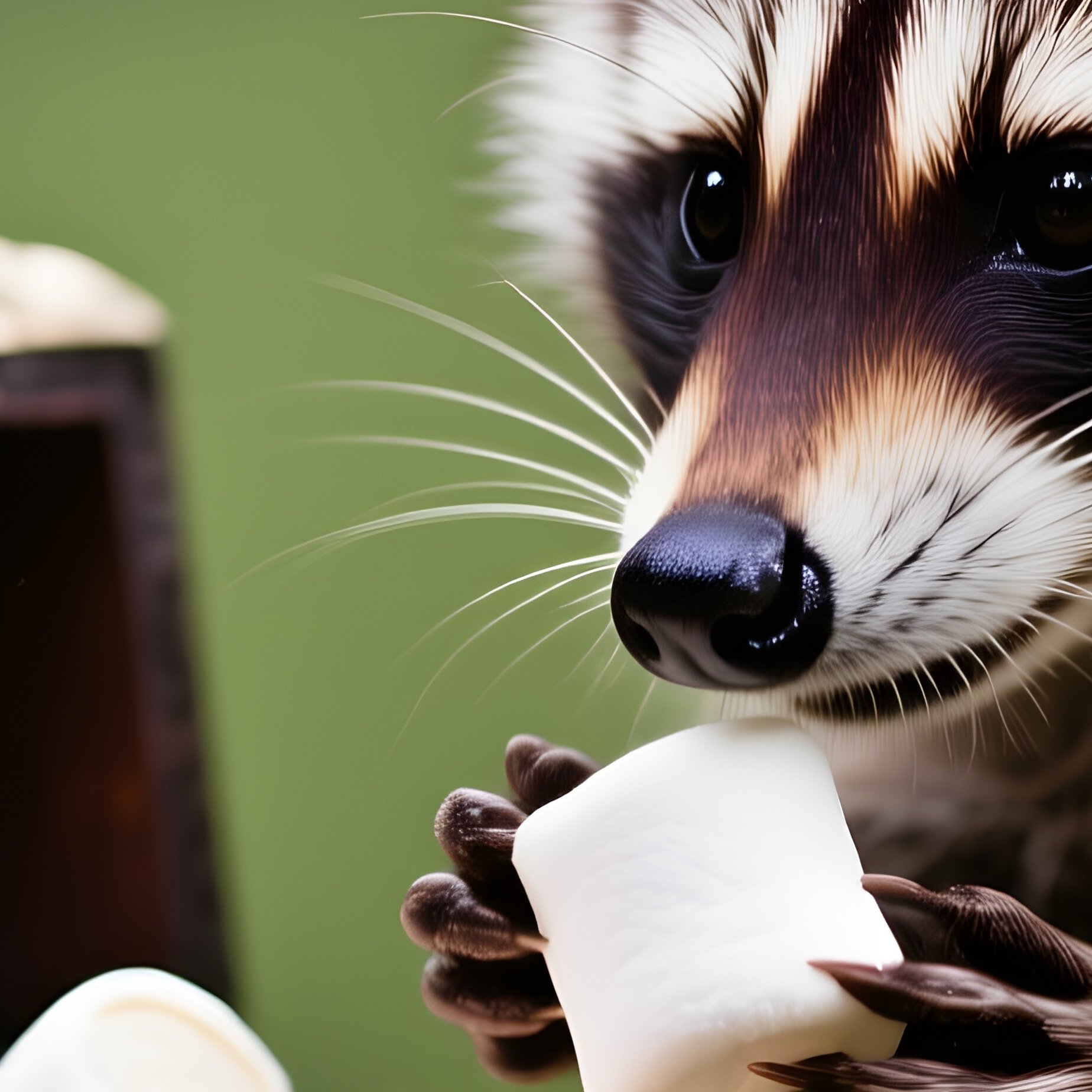 A Raccoon Opening A Treasure Chest Full Of Marshmallows Still Life - Full Resolution Quality Preview