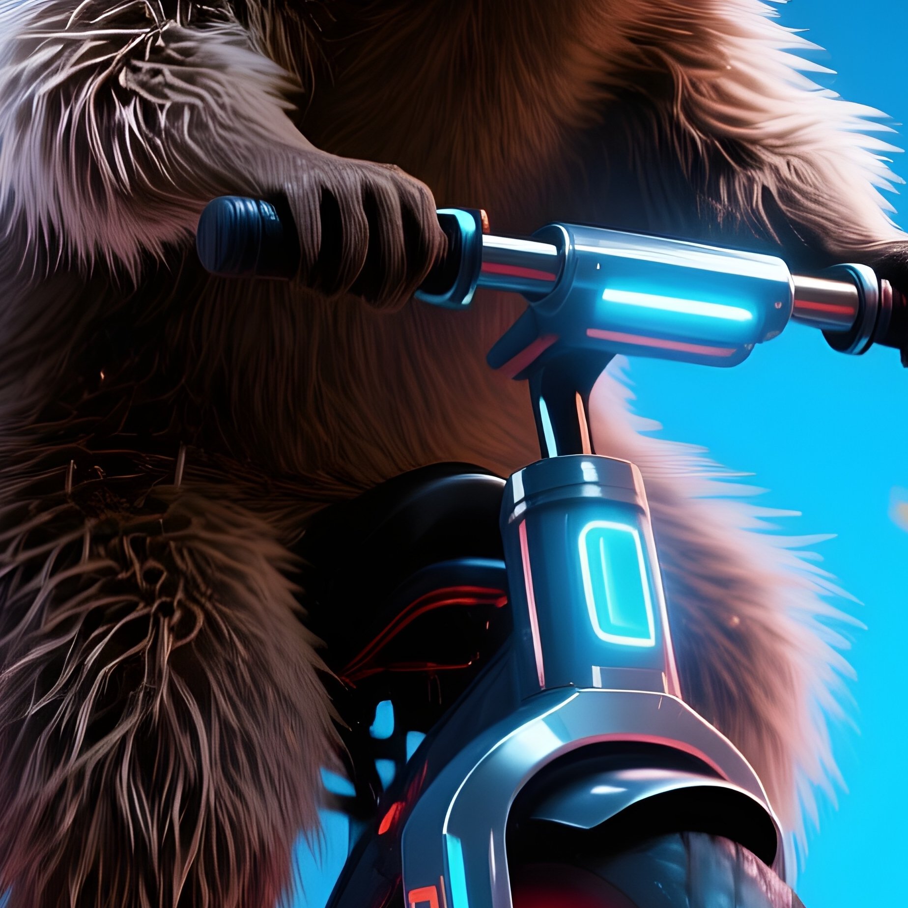 A Raccoon Riding A Unicycle Through Confetti Rain - Full Resolution Quality Preview