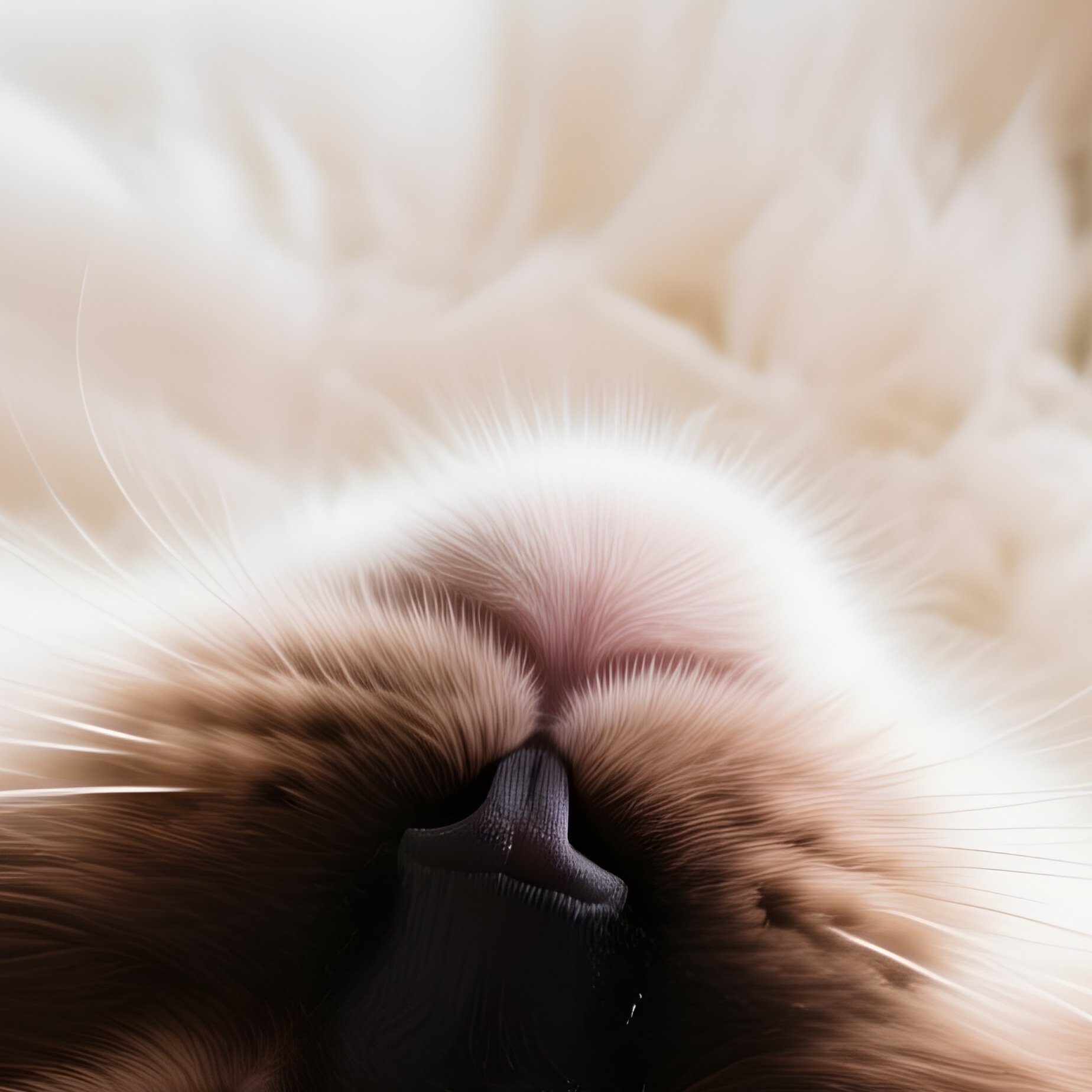 A Ragamuffin Cat Head Upside Down On Back - Full Resolution Quality Preview