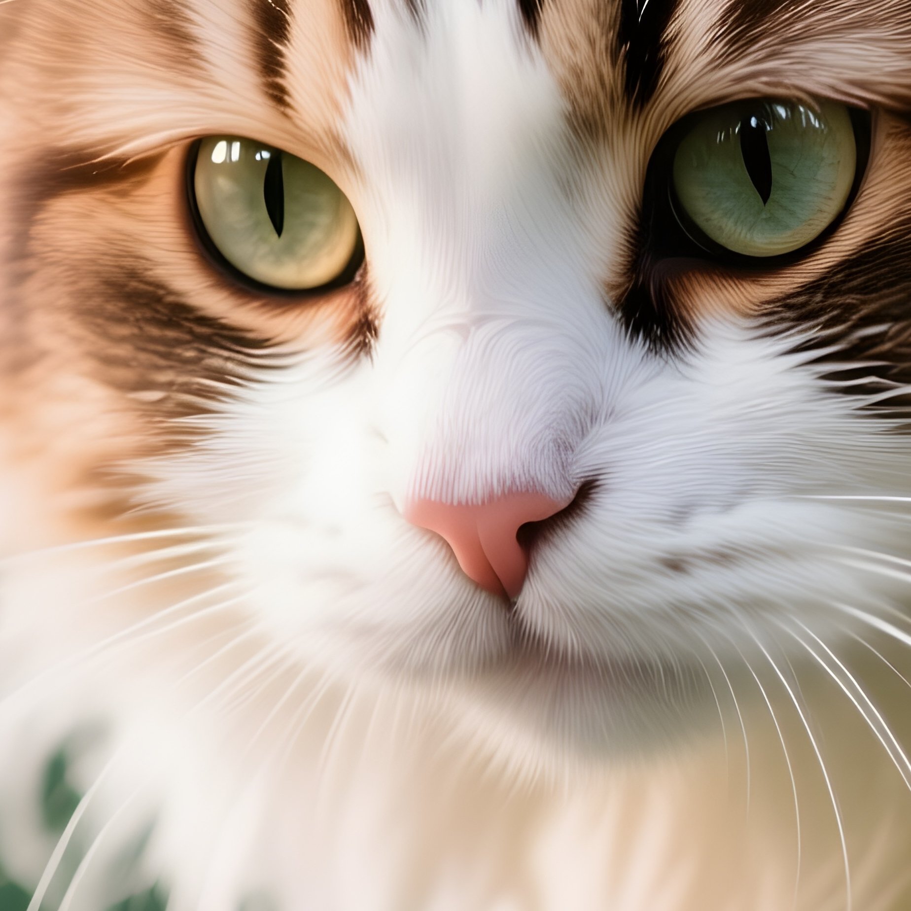 A Ragamuffin Cat Staring At A Light Reflection - Full Resolution Quality Preview