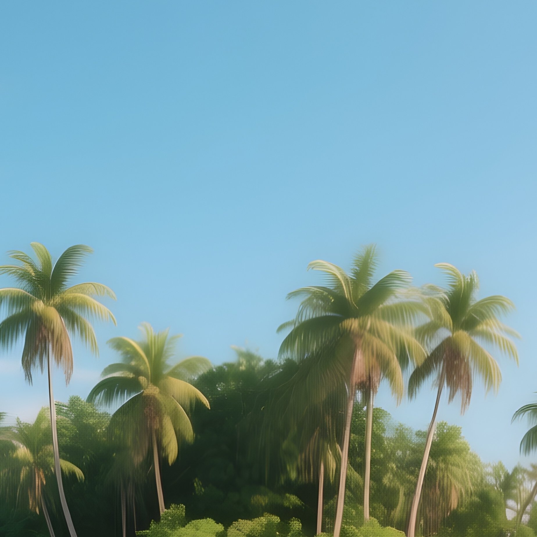 A Rainbow Arching Above A Remote Tropical Island - Full Resolution Quality Preview