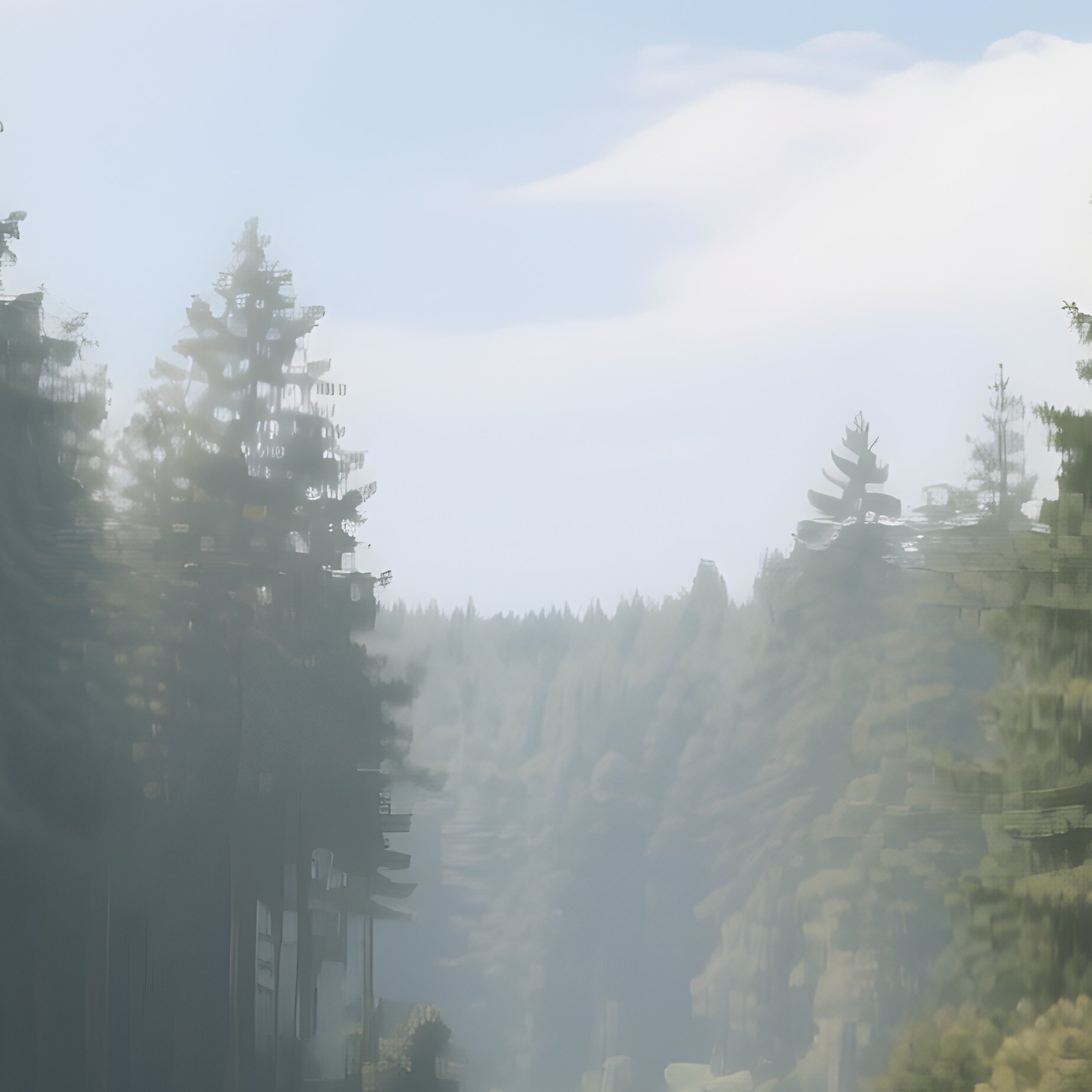 A Rainbow Arching Above A Winding Forest Path - Full Resolution Quality Preview