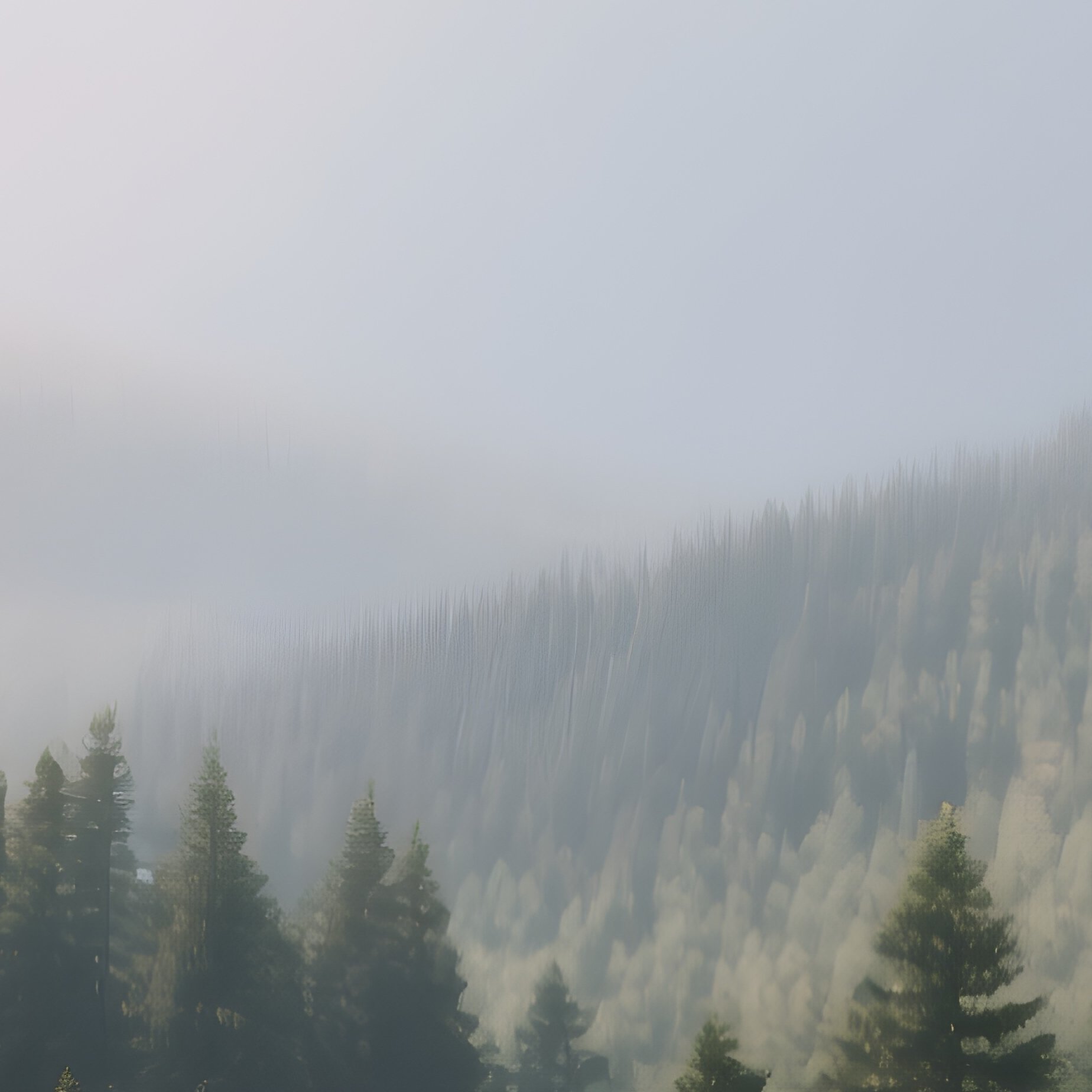 A Rainbow Arching Over A Dense Evergreen Forest - Full Resolution Quality Preview