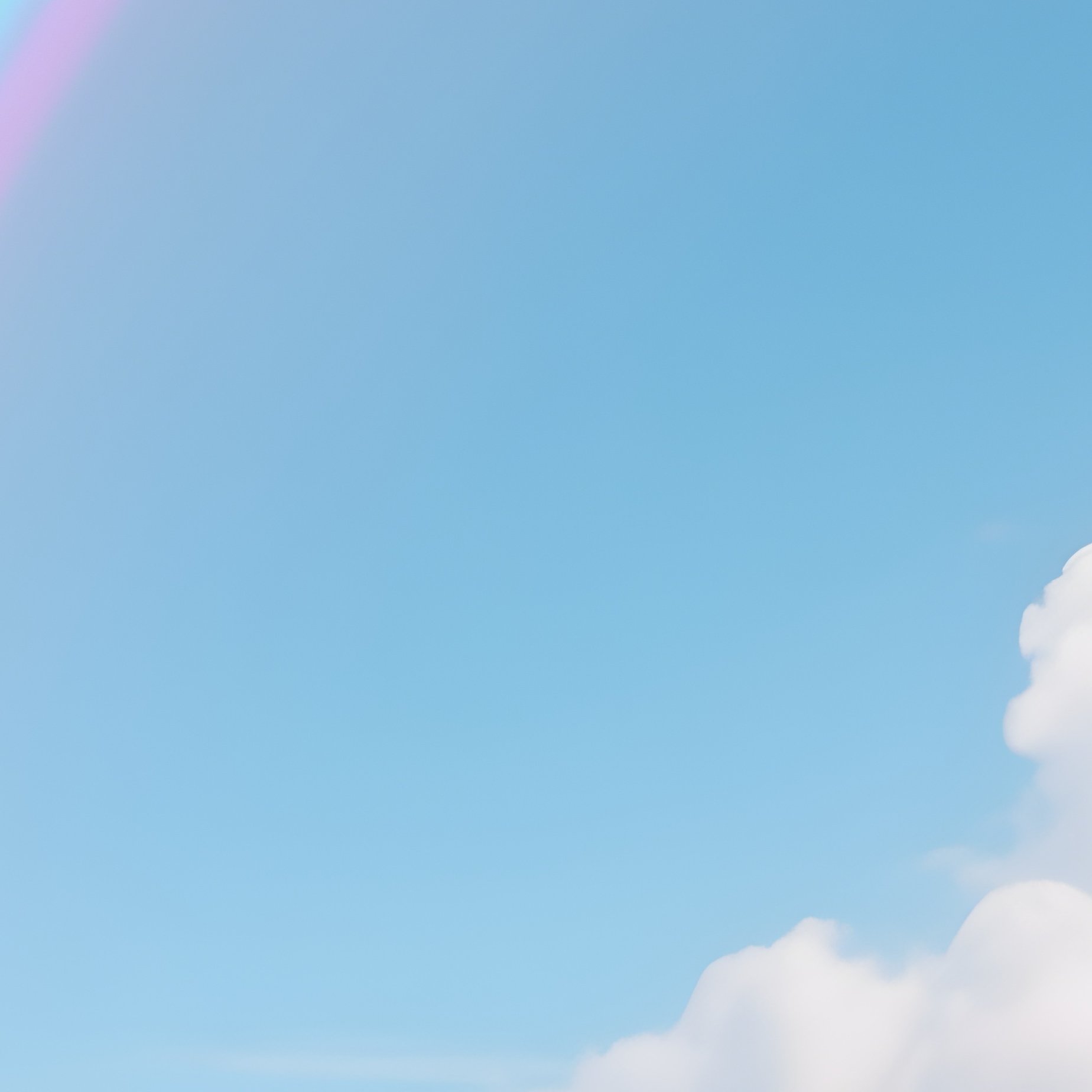 A Rainbow Stretching Above Tropical Palm Beaches - Full Resolution Quality Preview