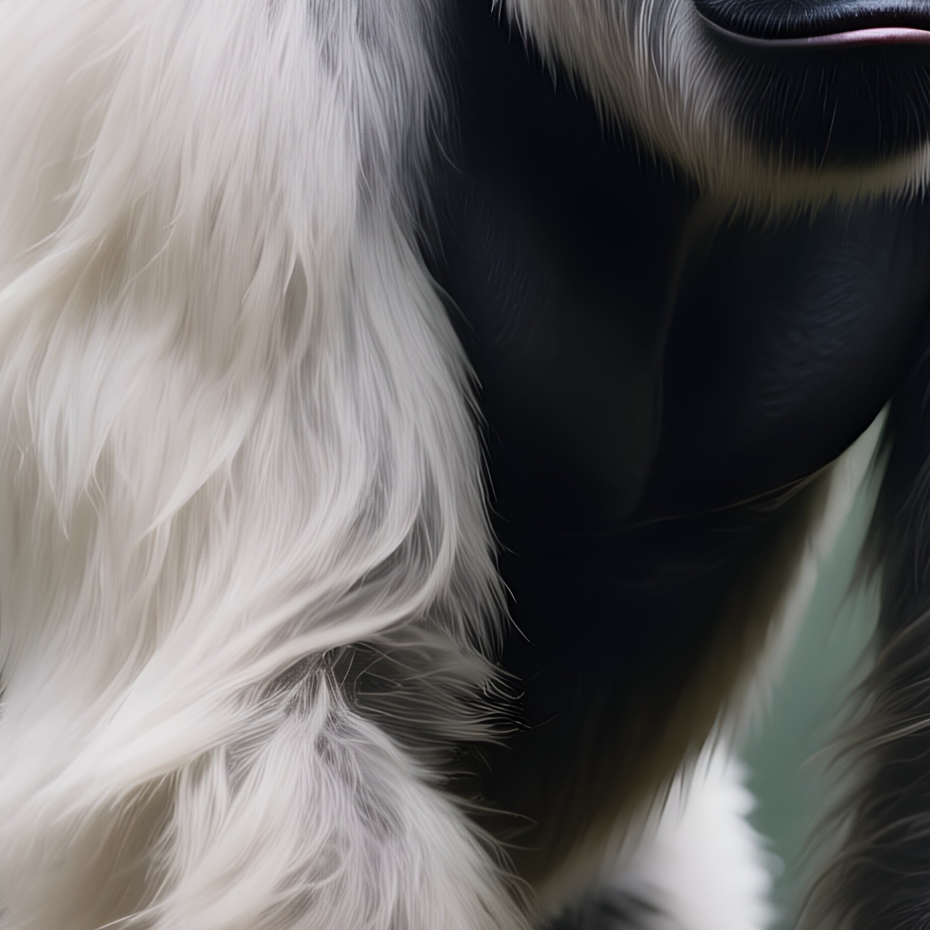 A Rare Albino Gorilla Standing In Soft Rainforest Light. - Full Resolution Quality Preview