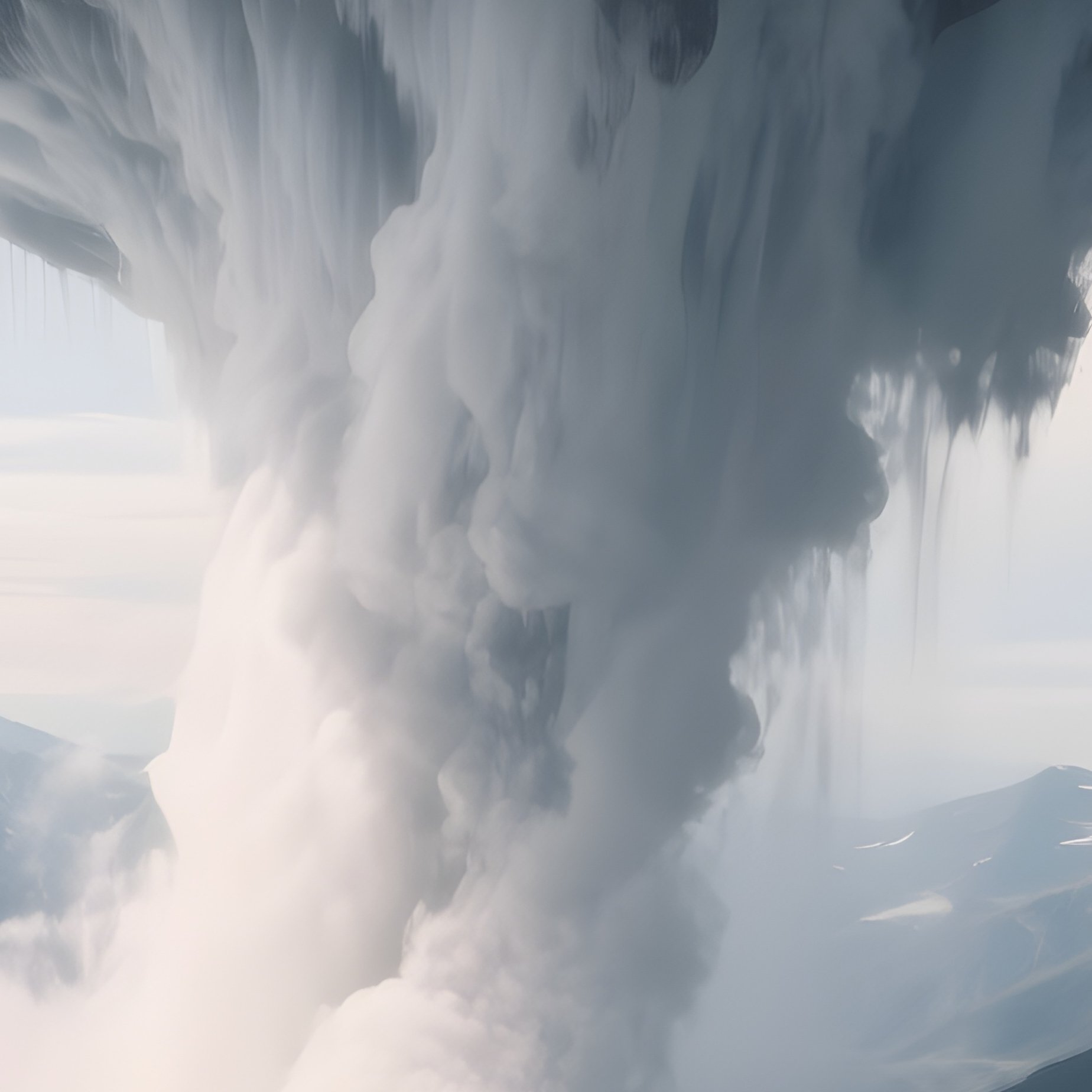 A Rare Cloud Inversion Spilling Into A Mountain Valley. - Full Resolution Quality Preview