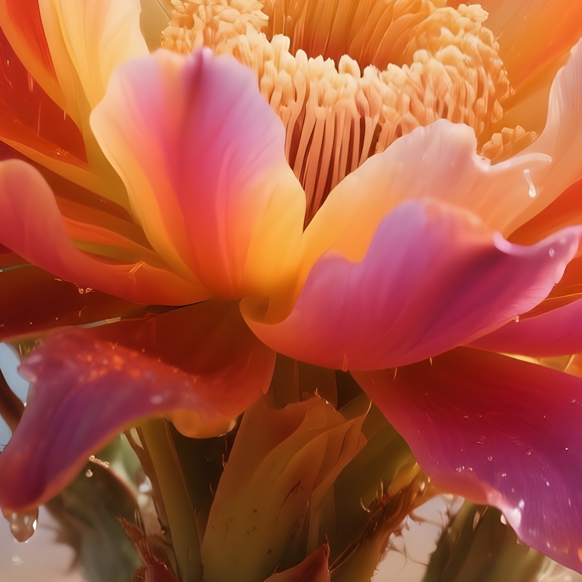 A Rare Desert Bloom Erupting In Vibrant Color After A Sudden Rainfall. - Full Resolution Quality Preview