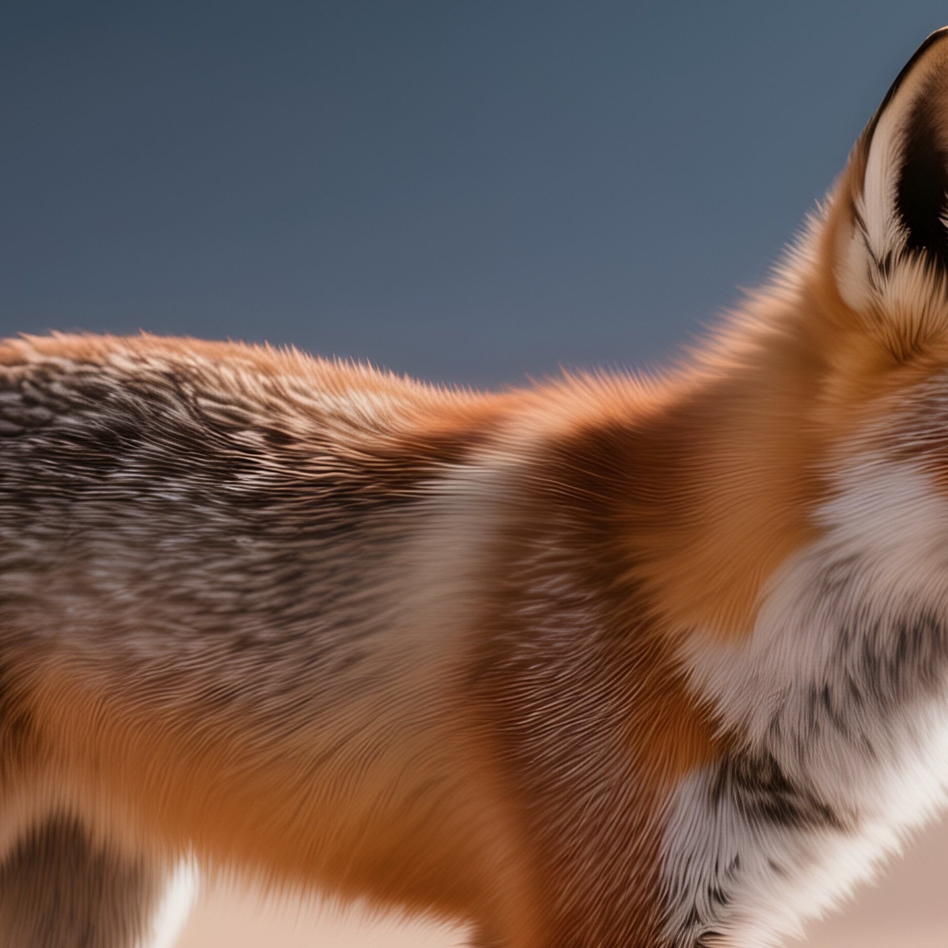 A Rare Desert Fox Crossing Moonlit Dunes. - Full Resolution Quality Preview