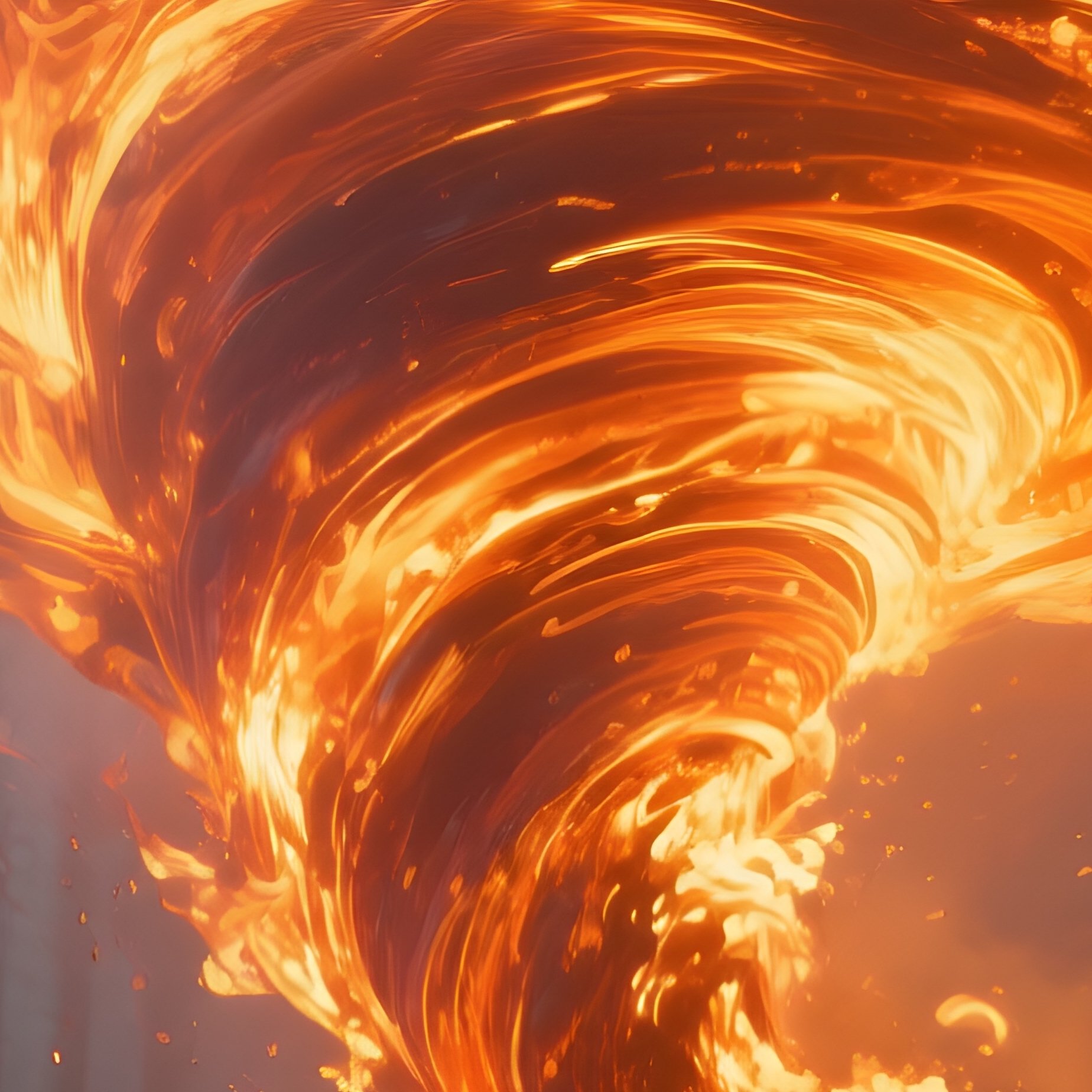 A Rare Fire Whirl Forming In A Forest Blaze. - Full Resolution Quality Preview