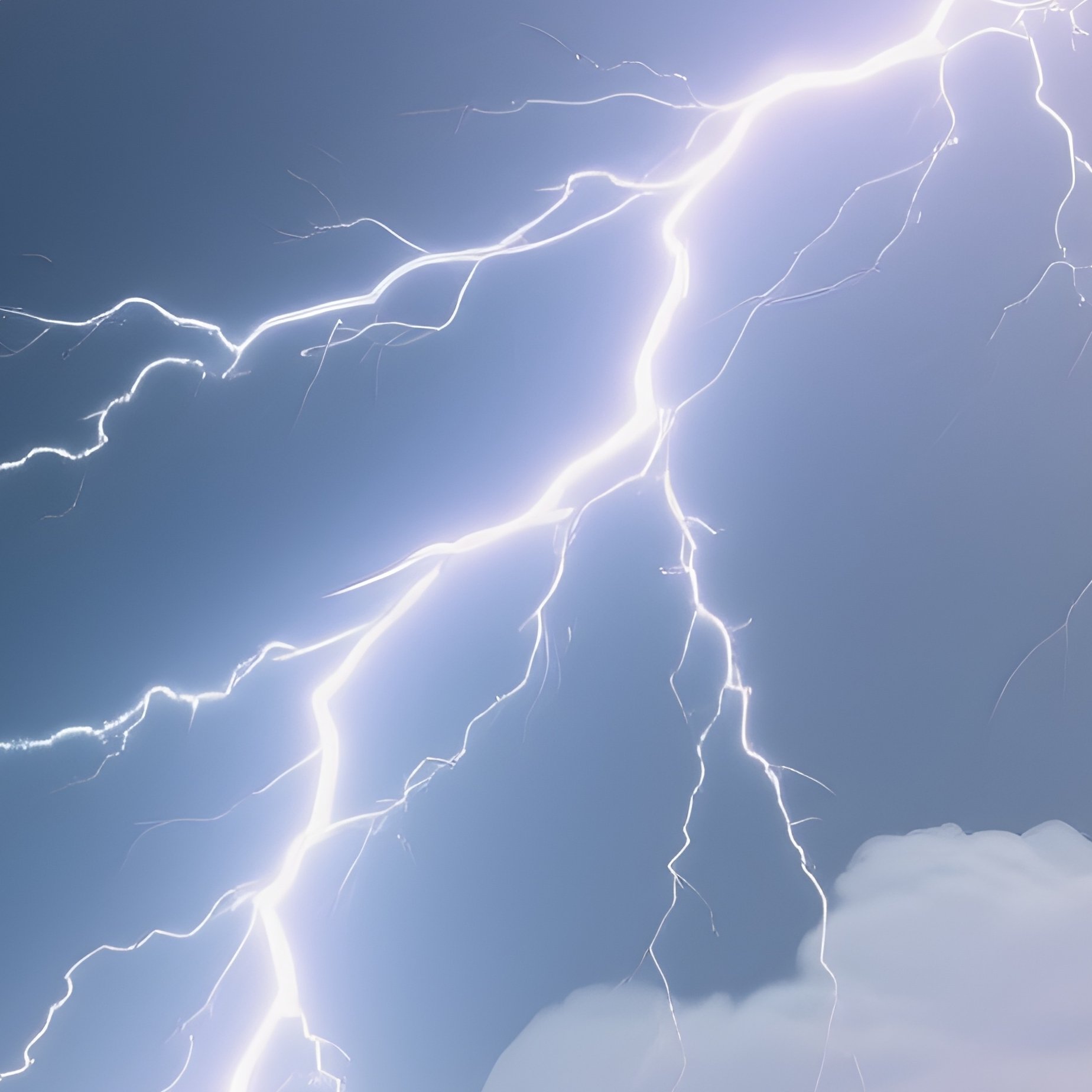 A Rare Lightning Sprite Flashing Above Storm Clouds. - Full Resolution Quality Preview