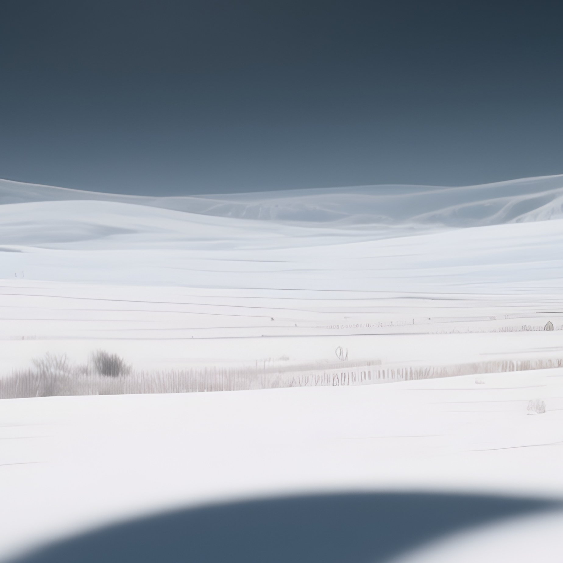 A Rare Lunar Eclipse Shadow Moving Across Snow Fields. - Full Resolution Quality Preview