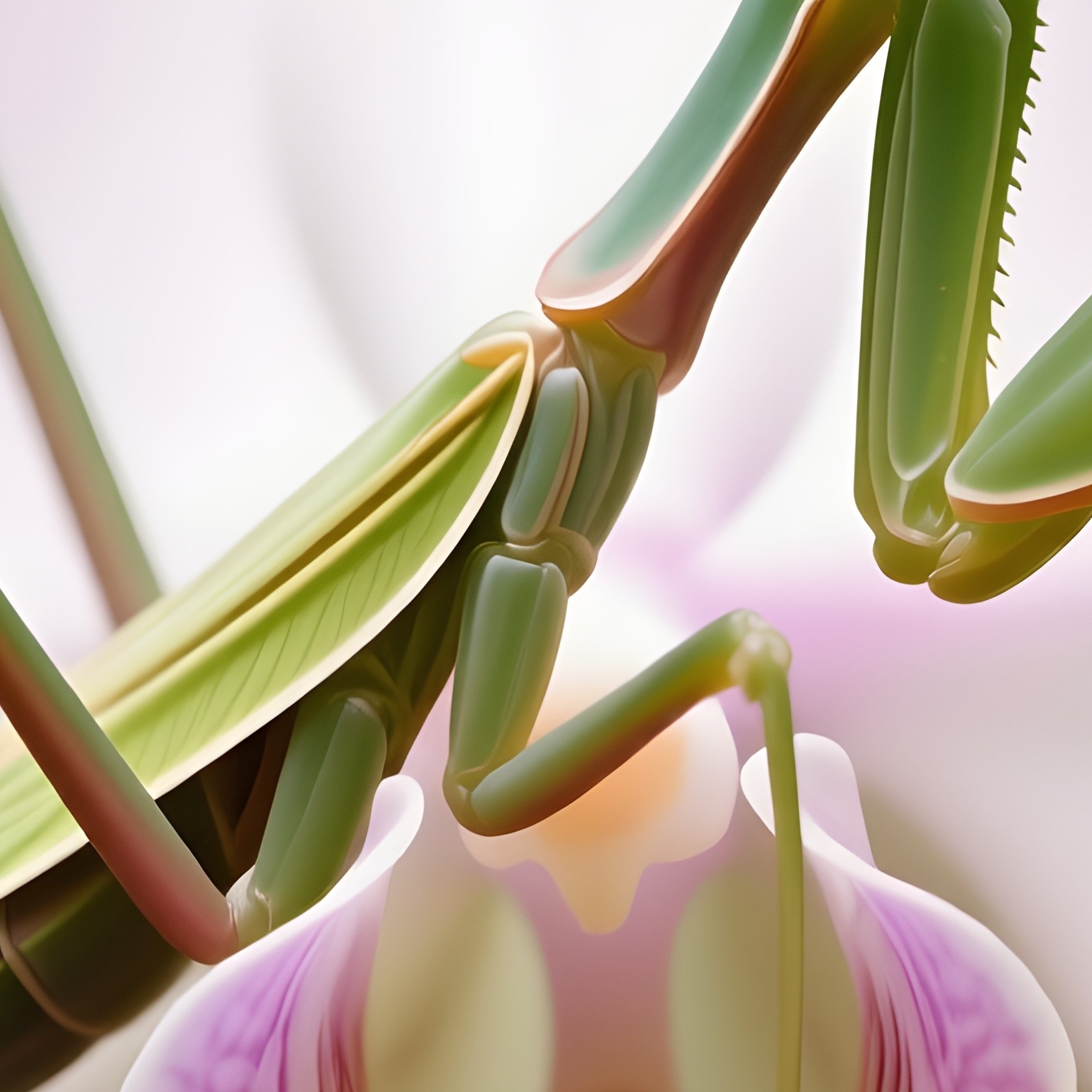 A Rare Orchid Mantis Blending Perfectly With Petals. - Full Resolution Quality Preview