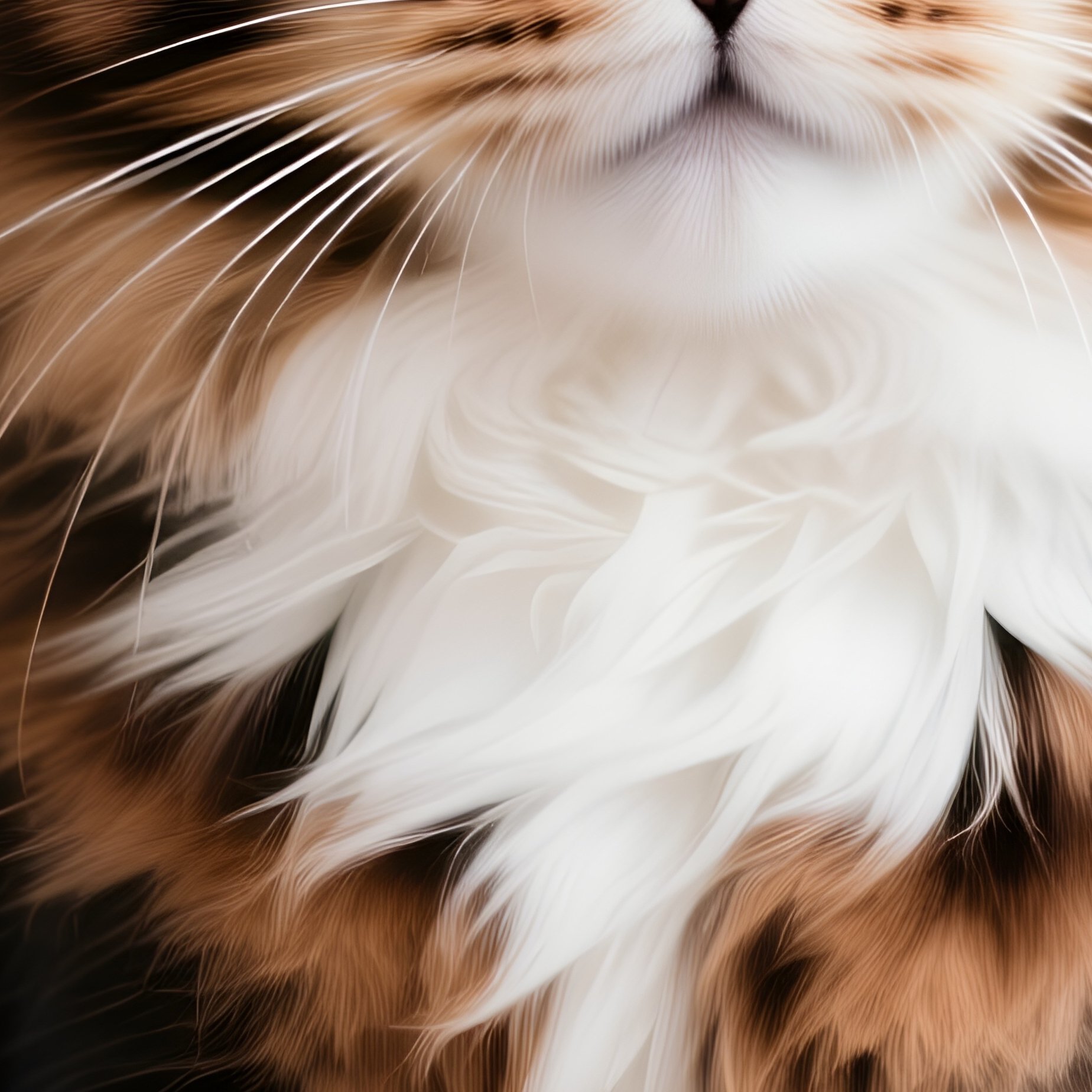 A Real Life Image Of A Maine Coon Cat Sitting With Wide Curious Eyes - Full Resolution Quality Preview