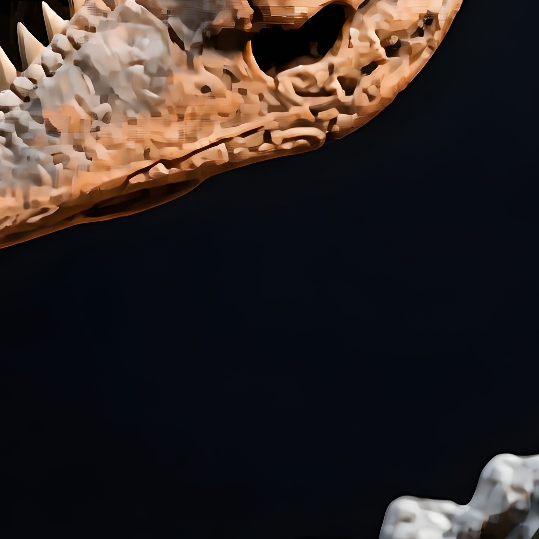 A Reconstructed Skull Of Barosaurus Dinosaur - Full Resolution Quality Preview