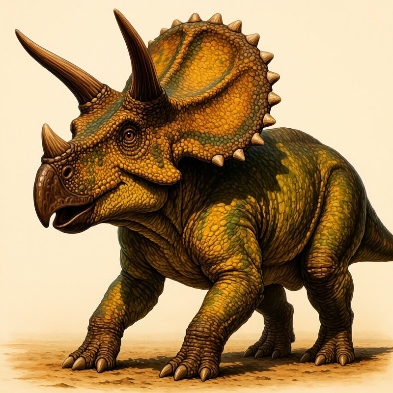 A Reconstruction Of A Centrosaurus Dinosaur