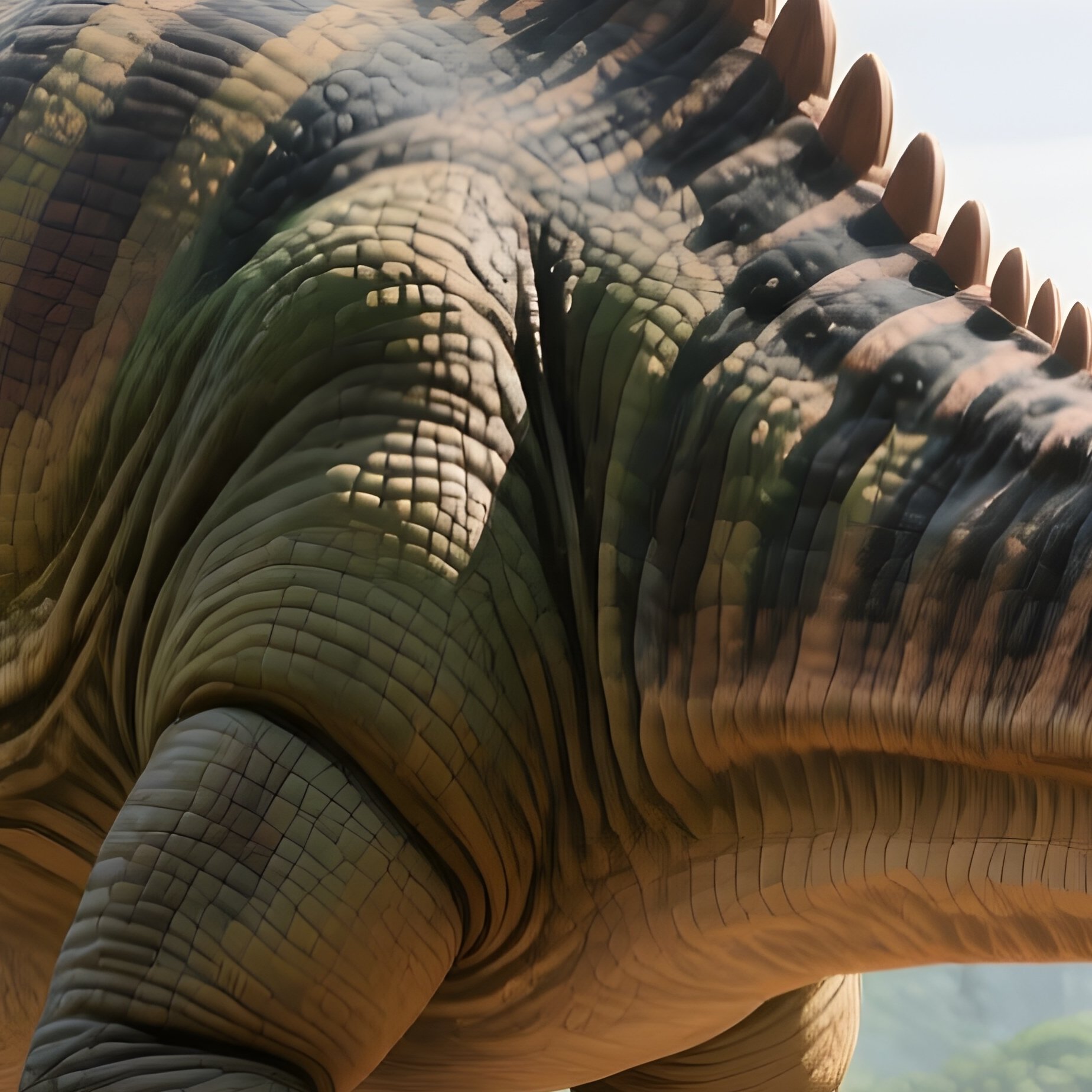 A Reconstruction Of An Alamosaurus Dinosaur - Full Resolution Quality Preview