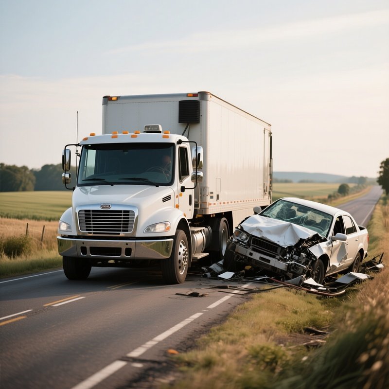 A Recovery Truck Assisting A Stranded Vehicle On A Rural Road