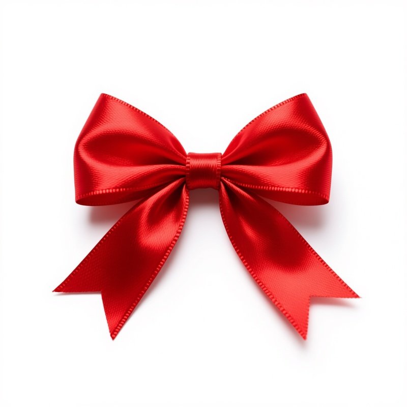 A Red Bow Red Bow Satin