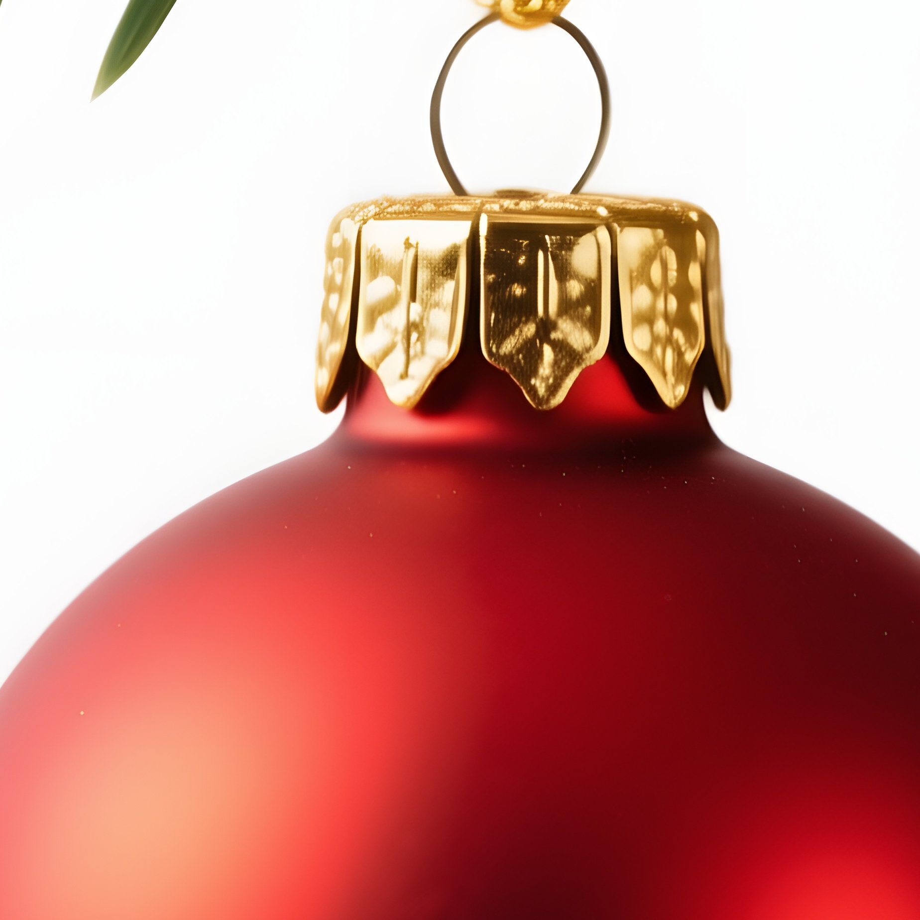 A Red Christmas Ornament Hanging From A Pine Branch Christmas - Full Resolution Quality Preview