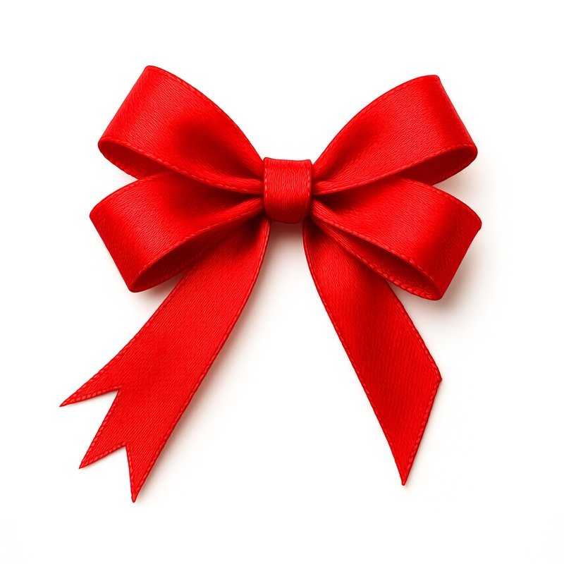 A Red Ribbon Bow Red Bow Ribbon