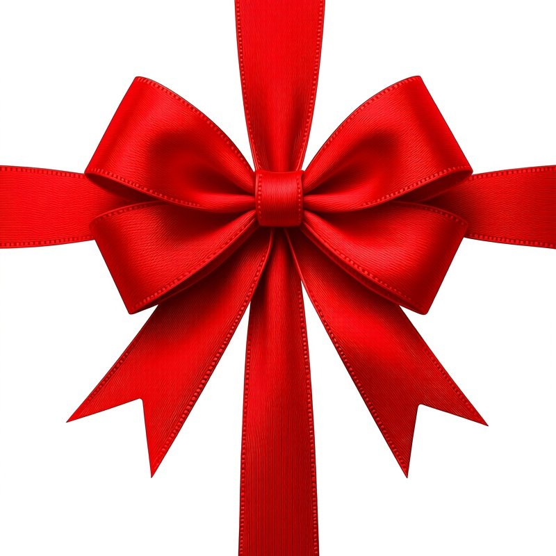 A Red Ribbon Bow Ribbon Bow