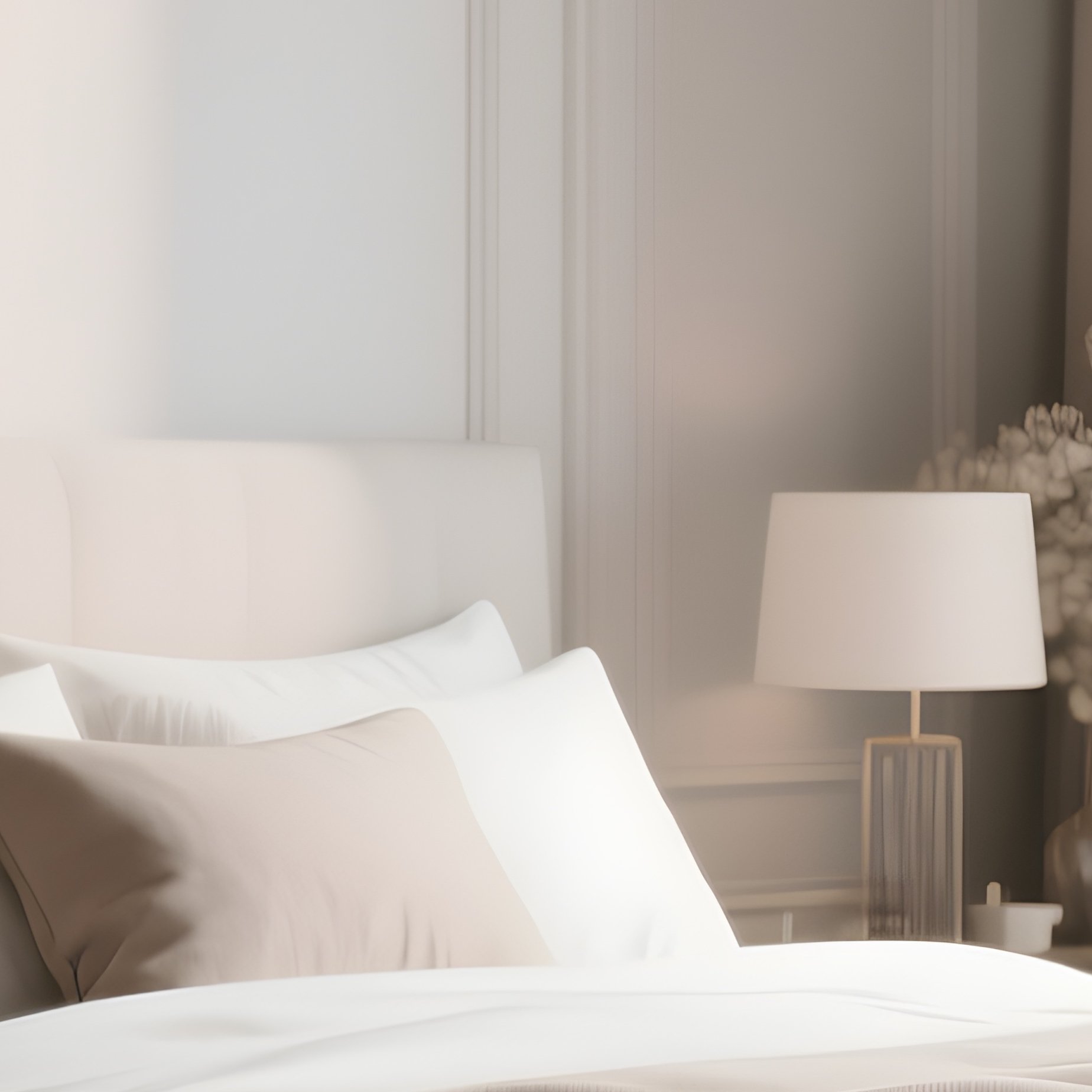 A Refined Bedroom Scene With Layered Textiles And Neutral Colors - Full Resolution Quality Preview