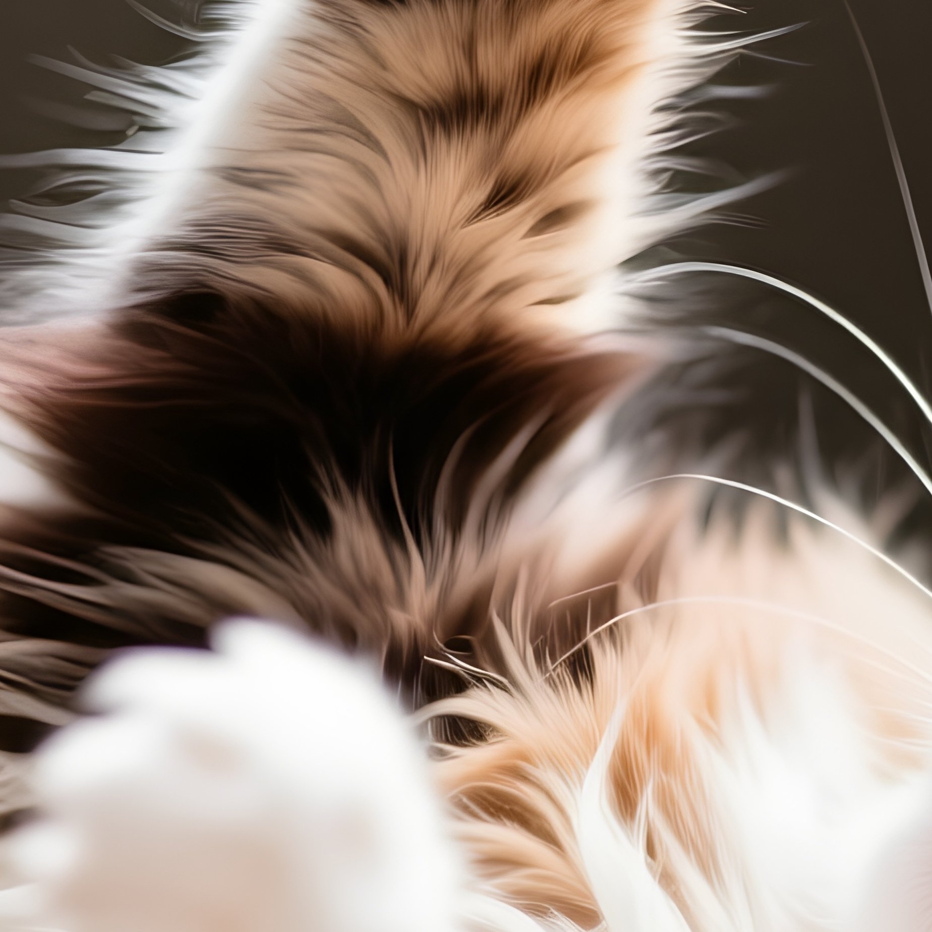 A Relaxed Maine Coon Cat Laying Down With Paws In The Air - Full Resolution Quality Preview