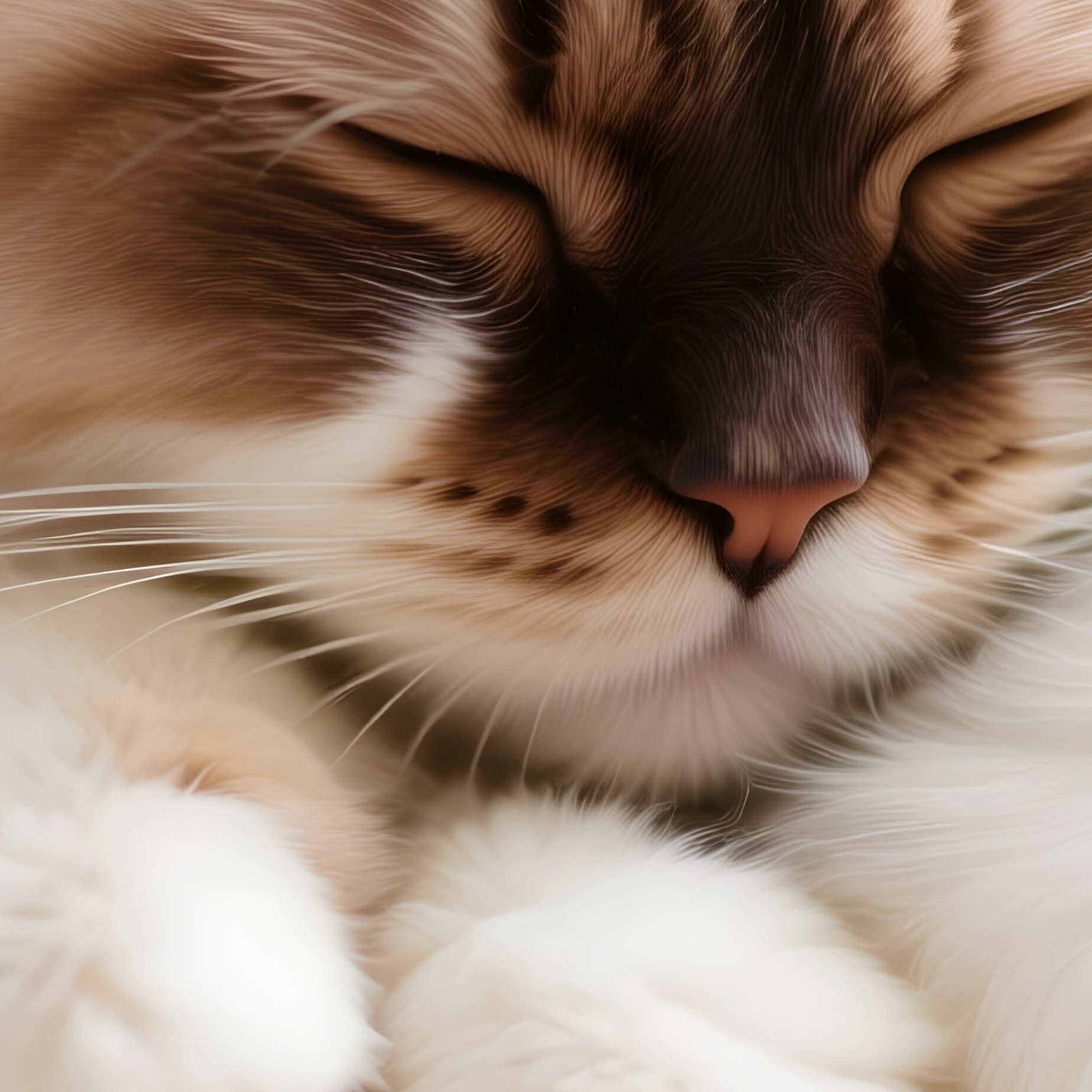 A Relaxed Persian Cat In A Loaf Position - Full Resolution Quality Preview