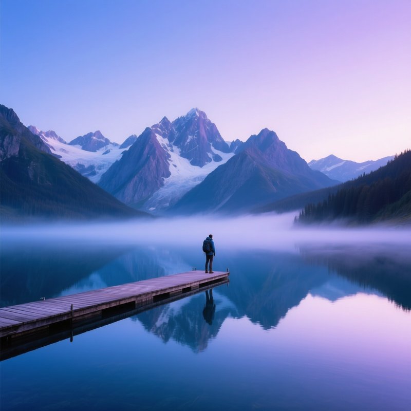 A Remote Alpine Lake In Switzerland