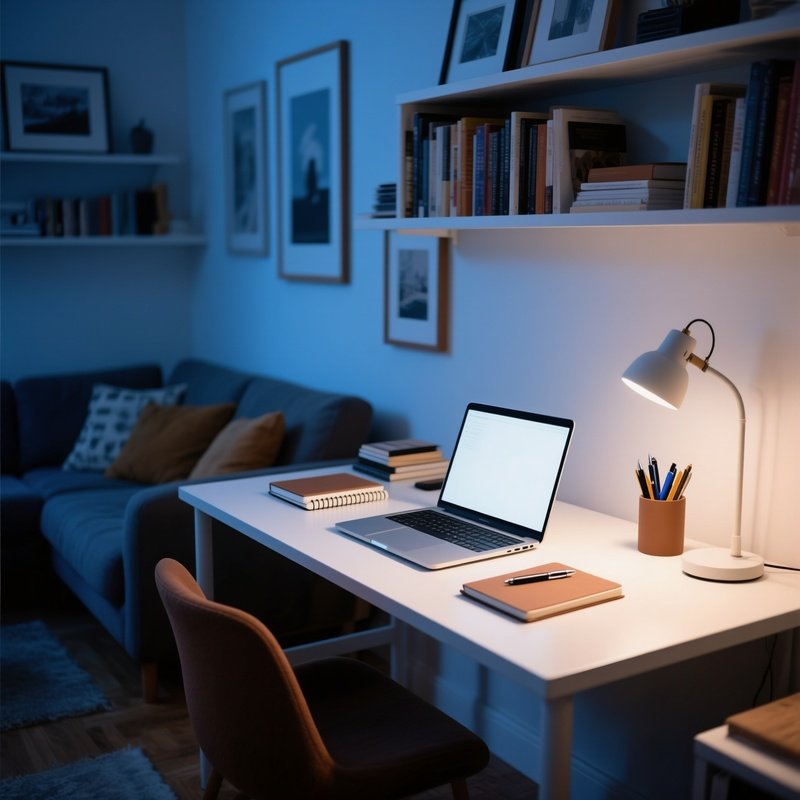 A Remote Freelancer Workspace At Home