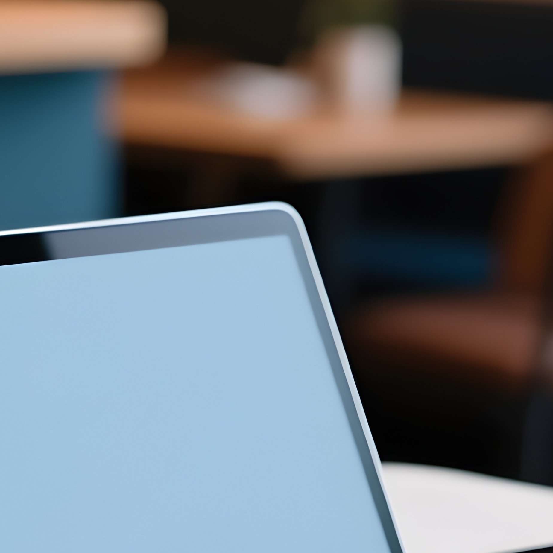 A Remote Freelancer Workspace In A Cozy Cafe - Full Resolution Quality Preview