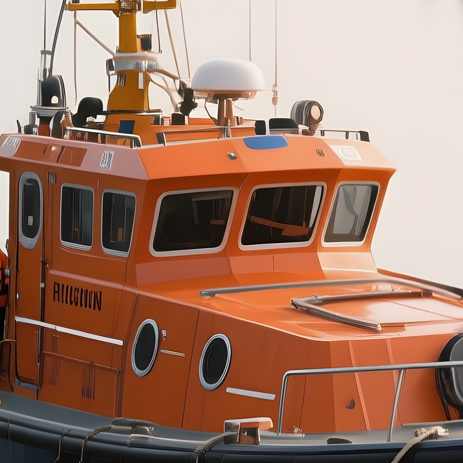 A Rescue Boat Stationed Near A River Mouth - Full Resolution Quality Preview