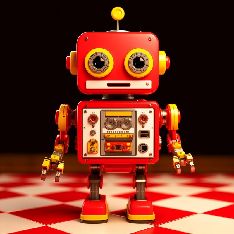A Retro Style Robot Toy Robot Retro