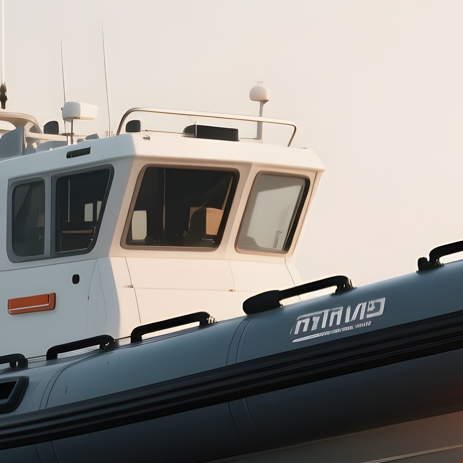 A Rigid Hull Inflatable Boat Circling A Training Buoy - Full Resolution Quality Preview