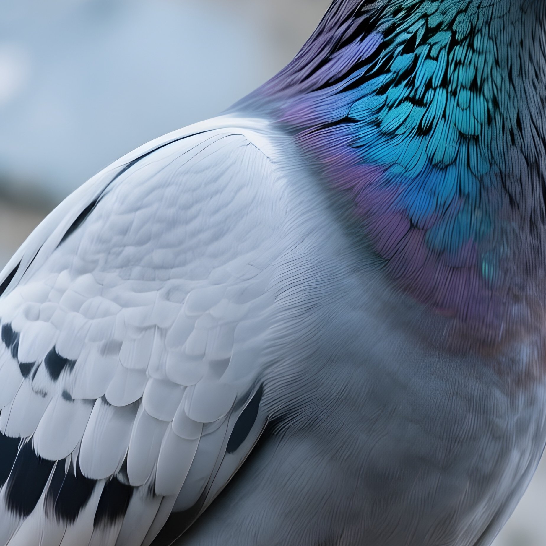 A Rock Dove Perched On A Brick Wall - Full Resolution Quality Preview