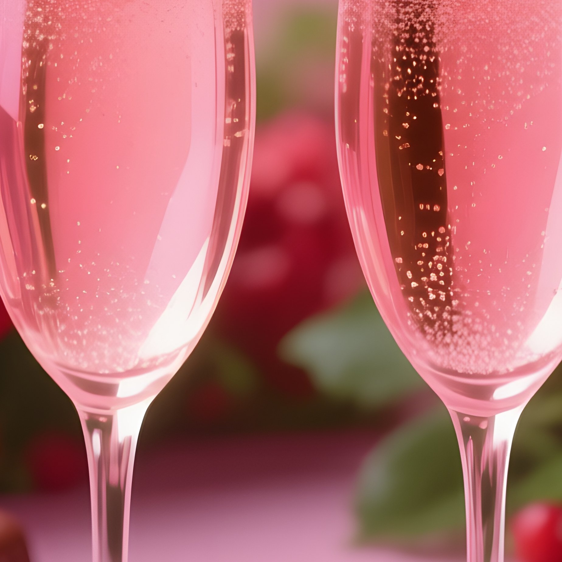 A Romantic Setting Featuring Champagne Glasses And Chocolates - Full Resolution Quality Preview