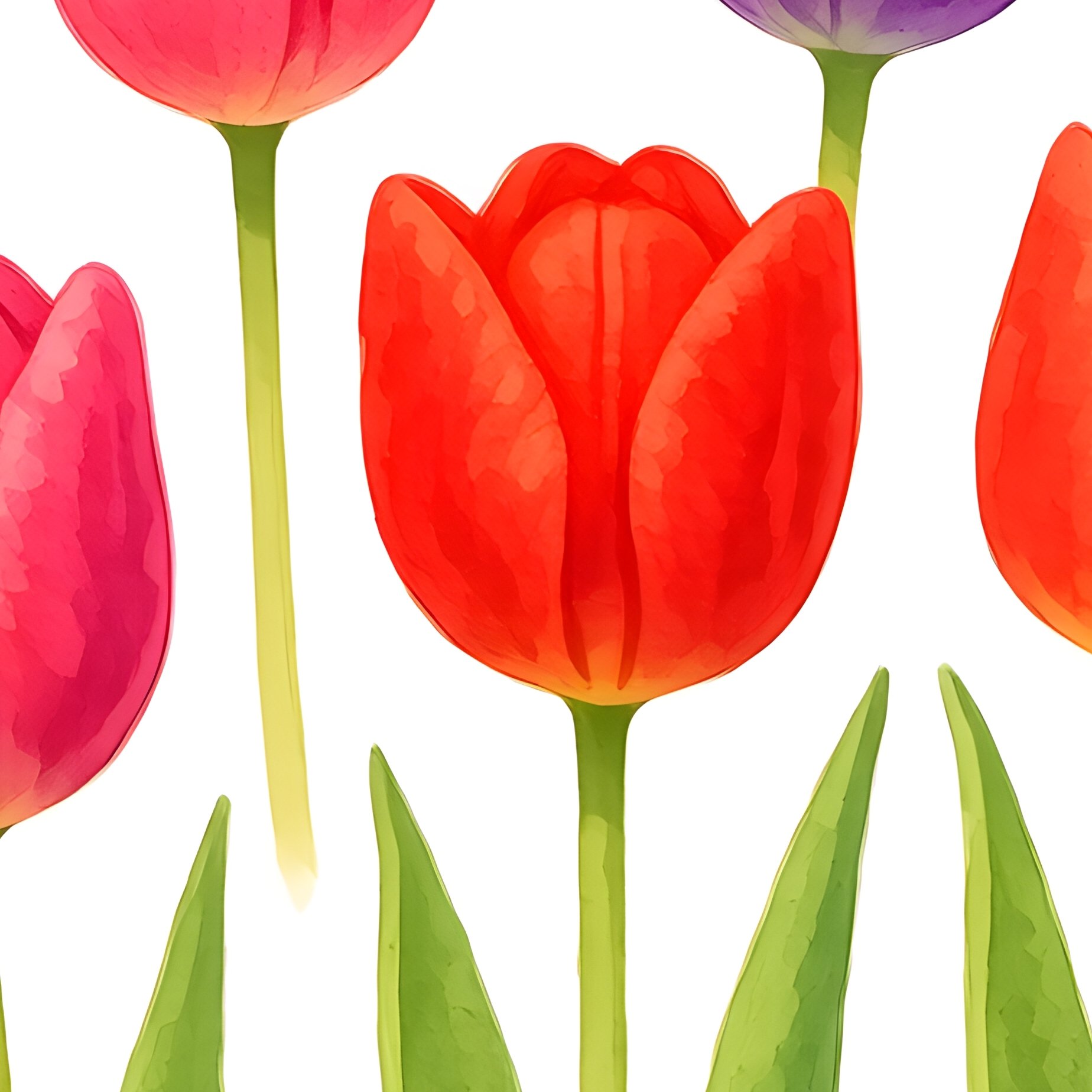 A Row Of Colorful Tulips Tulips Flowers - Full Resolution Quality Preview